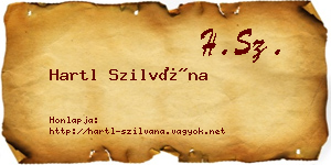 Hartl Szilvána névjegykártya